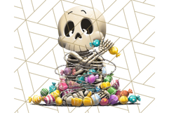 Quirky Skeleton Clipart PNG, Funny Halloween Bones Art Product Image 2