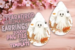 Watercolor Halloween Party Teardrop Earring PNG Product Image 1