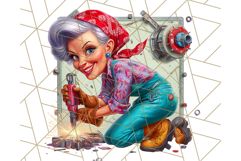 Wild Grandma Clipart PNGs, Funny Quirky Old Ladies Product Image 2
