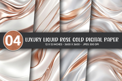 Luxury Liquid Rose Gold Digital Paper Product Image 1