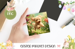 Spring Magnet, Funny Dog Square Coaster Design Product Image 1