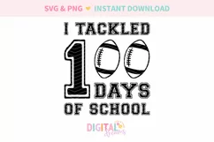 I Tackled 100 Days of School SVG PNG Product Image 2