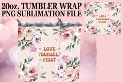 Whimsical nights 20oz tumbler wrap, Flower Quote Product Image 1