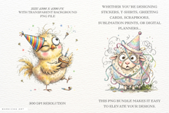 Whimsical Birthday Farm Animals PNG Clipart Product Image 2