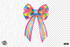 Autism Ribbon Bows Clipart Product Image 1