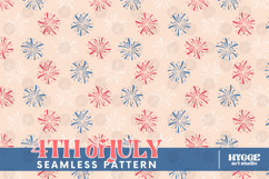 American 4th of July Patriotic Fireworks Seamless Pattern Product Image 1