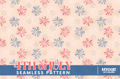 American 4th of July Patriotic Fireworks Seamless Pattern Product Image 1