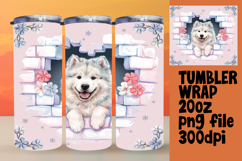 Lovely 20oz Tumbler Template for Gifts , Cute Dog Product Image 1