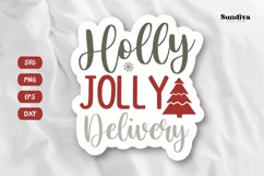 Printable Christmas Thank You Sticker | Holly Jolly Delivery Product Image 3