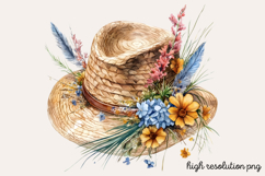 Watercolor Spring Garden Clipart Bundle PNG Product Image 20