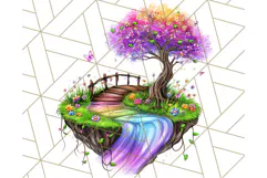 Bright Floating Island PNG Clipart for Fantasy Worlds & Maps Product Image 2