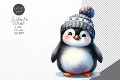 Christmas clipart, Penguin clipart, Winter clipart Product Image 1