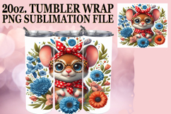 Vibrant dreams 20oz tumbler wrap, Cute Animals Product Image 1