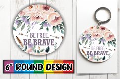 Radiant Circle Ornaments for Parties, Flower Quote Product Image 1