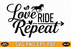 Love Ride Repeat SVG Design | SVG Cut files Product Image 1