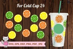 citrus fruits svg for Full Wrap Venti Cold Cup 24 oz Product Image 3