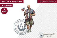 4th of July Character clipart, Patriotic Americana PNG Product Image 1