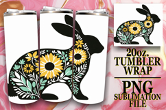 Unique adventures 20oz tumbler wrap, Flower Animals Product Image 1