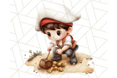 Cartoon Pirate Kids and Animals PNG Clipart for Fun Designs Product Image 2
