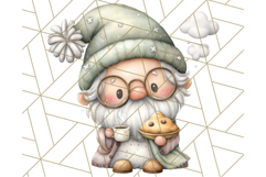 Watercolor Winter Gnome Clipart, Cute Gnome Christmas PNG Product Image 2