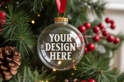 Acrylic Christmas Ornament Mockups , acrylic blank mockup Product Image 1