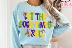 Let The Good Times Roll png, Mardi Gras Bow Fleur De Lis Png Product Image 1