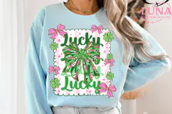 Lucky Shamrock Png, Lucky PNG St Patrick’s Day, Preppy Lucky Product Image 4