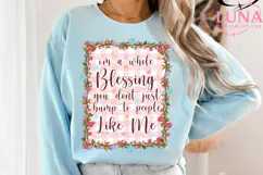 I’m A Whole Blessing PNG, Simply Blessed Affirmation Quote Product Image 3