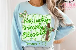 St Patrick's Day Bow PNG, Bible Verses png, Coquette Lucky Product Image 3