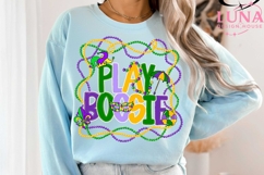 Play Boosie PNG,Mardi Gras Typography,Play Boosie Design Product Image 3