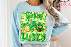 Feeling Lucky Png, St Patrick’s Day Coquette PNG, Lucky Png Product Image 4