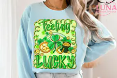 Feeling Lucky Png, St Patrick’s Day Coquette PNG, Lucky Png Product Image 4