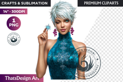 Modern Winter Girl Fashion Illustrations PNG Graphics Product Image 1