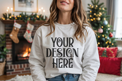 Ash Gildan 18500 Sweatshirt Mockup, Unisex mockups Product Image 1
