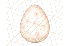 Pastel Pink Easter Bunny Egg and Flowers Clipart PNG Product Image 5
