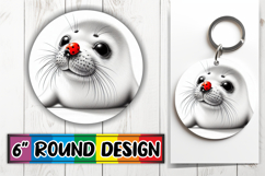 Cheerful Car Coaster Circle PNG, Cute Animals Product Image 1