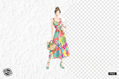 Fashionable Summer Girl Clipart Product Image 1