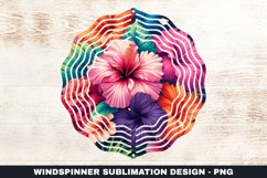 Flowers Wind Spinner Sublimation Design Product Image 1