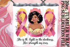 RADIANT SMILES 20oz TUMBLER WRAP, Cancer Product Image 1