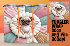 Beautiful Gift: 20oz Tumbler Wrap , Holiday Pets Product Image 1