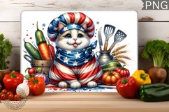 Cat kitchen Cutting Board - Patriotic Cutting Board Product Image 1