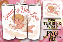 Joyful journeys 20oz tumbler wrap, Cupid Product Image 1