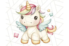 Fairy Tale Unicorn PNG Pastel Magic Clipart, Fantasy Rainbow Product Image 2