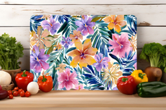 Watercolor Tropical Flower Cutting Board | Cutting Board png Product Image 4