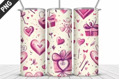 Valentines Love Skinny Tumbler PNG Wrap| Valentines Tumbler Product Image 3