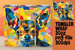 Eye-Catching Abstract Dog Wrap 20oz Sublimation Product Image 1