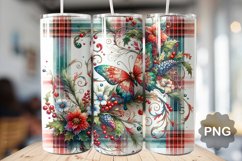Christmas Butterfly Sublimation - 20 Oz Skinny Tumbler Product Image 1