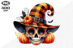 Halloween Skull Sublimation - Clipart PNG Design Product Image 1
