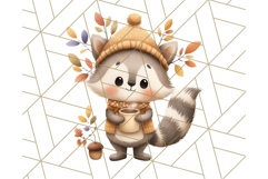 Woodland Autumn Critters PNG Clipart, Cute Fall Animals Product Image 2