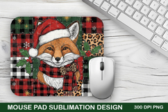 Christmas Fox Mouse Pad Sublimation - Christmas Design Product Image 1